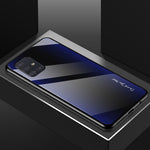 Carbon Fiber Texture Glass Back + TPU Combo Shell Case for Samsung Galaxy A51