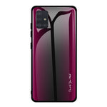Carbon Fiber Texture Glass Back + TPU Combo Shell Case for Samsung Galaxy A51