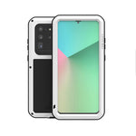 LOVE MEI Stødsikkert mobiltelefoncover Støvtæt silikone+metal telefoncover til Samsung Galaxy S20 Ultra