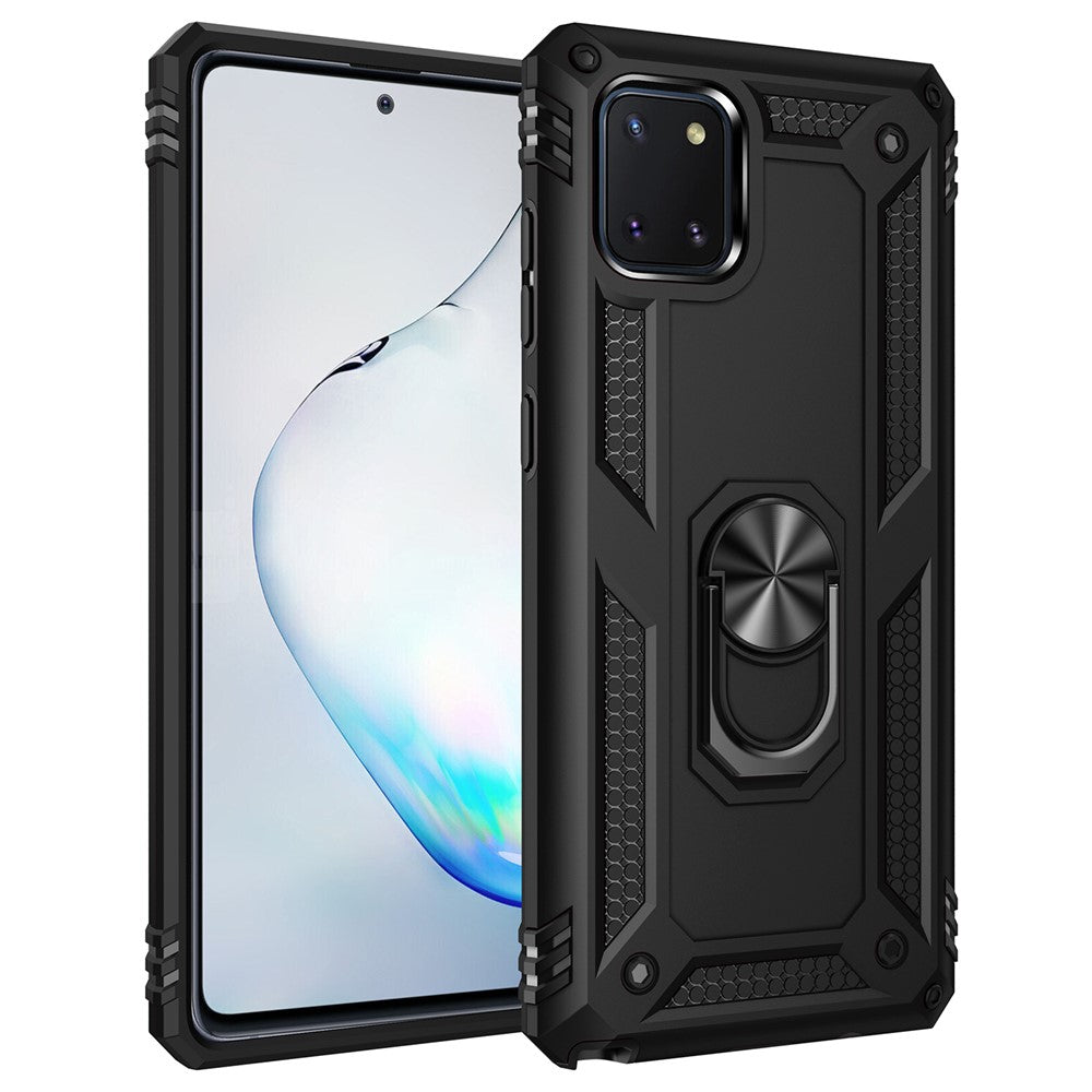 PC TPU Combo Kickstand Armor Mobiltelefoncover til Samsung Galaxy A81/Note 10 Lite/M60S