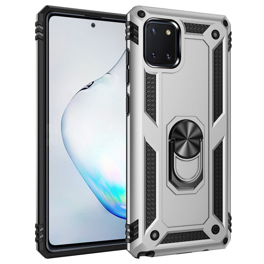 PC TPU Combo Kickstand Armor Mobiltelefoncover til Samsung Galaxy A81/Note 10 Lite/M60S
