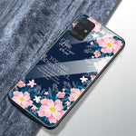 Printende overflade glasbagside + TPU-mobilcover til Samsung Galaxy A71