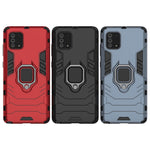 With Ring Holder Kickstand PC+TPU Cover for Samsung Galaxy A91 / S10 Lite