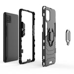 With Ring Holder Kickstand PC+TPU Cover for Samsung Galaxy A91 / S10 Lite