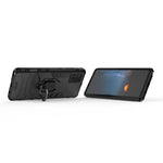 With Ring Holder Kickstand PC+TPU Cover for Samsung Galaxy A91 / S10 Lite