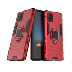 With Ring Holder Kickstand PC+TPU Cover for Samsung Galaxy A91 / S10 Lite