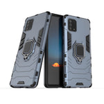 With Ring Holder Kickstand PC+TPU Cover for Samsung Galaxy A91 / S10 Lite