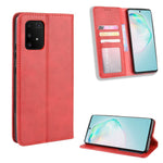 Vintage Style Leather Wallet Stand Phone Cover for Samsung Galaxy A91/M80S/S10 Lite