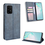 Vintage Style Leather Wallet Stand Phone Cover for Samsung Galaxy A91/M80S/S10 Lite