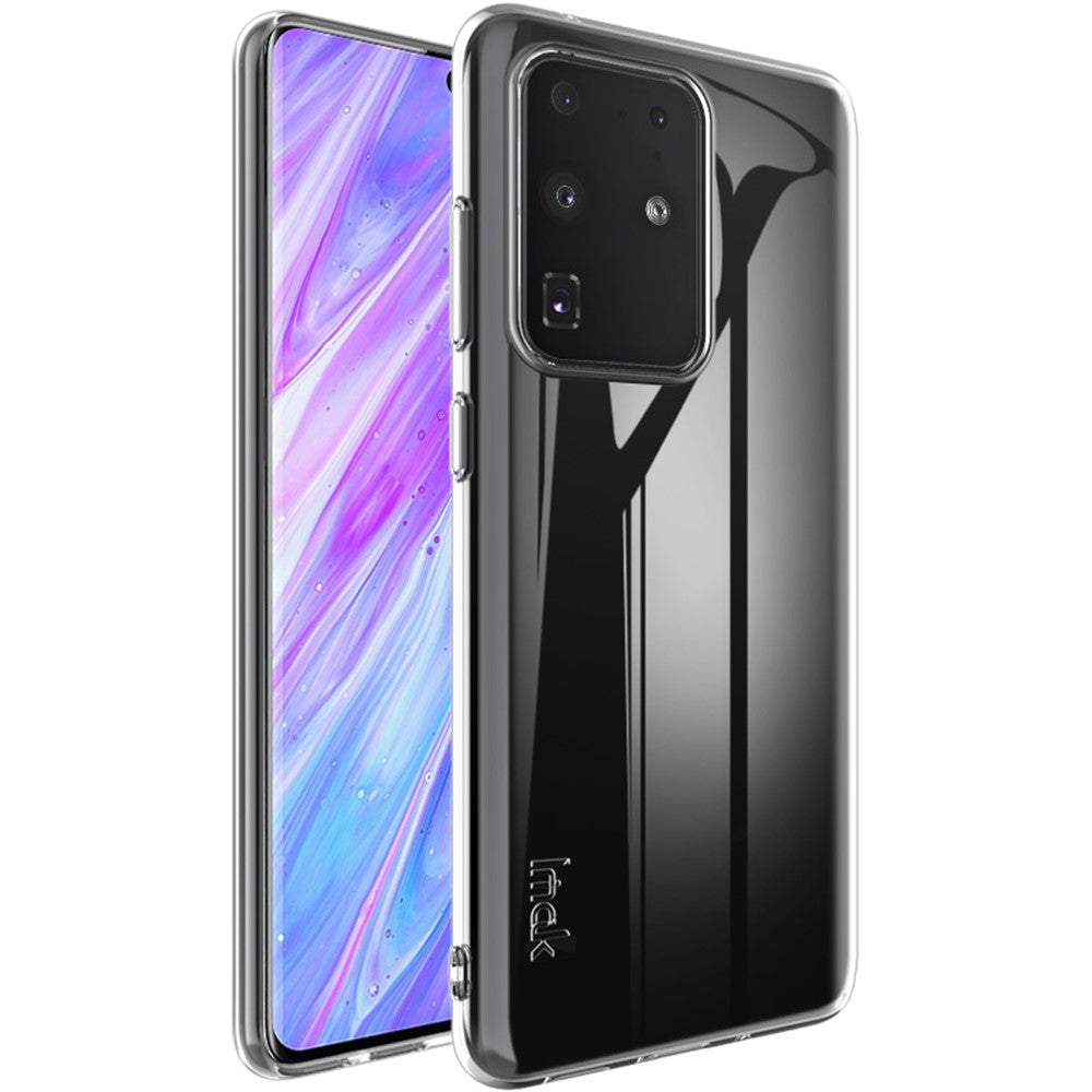 IMAK UX-5 Series Gennemsigtigt TPU Cover Blødt Telefonetui Tilbehør til Samsung Galaxy S20 Ultra