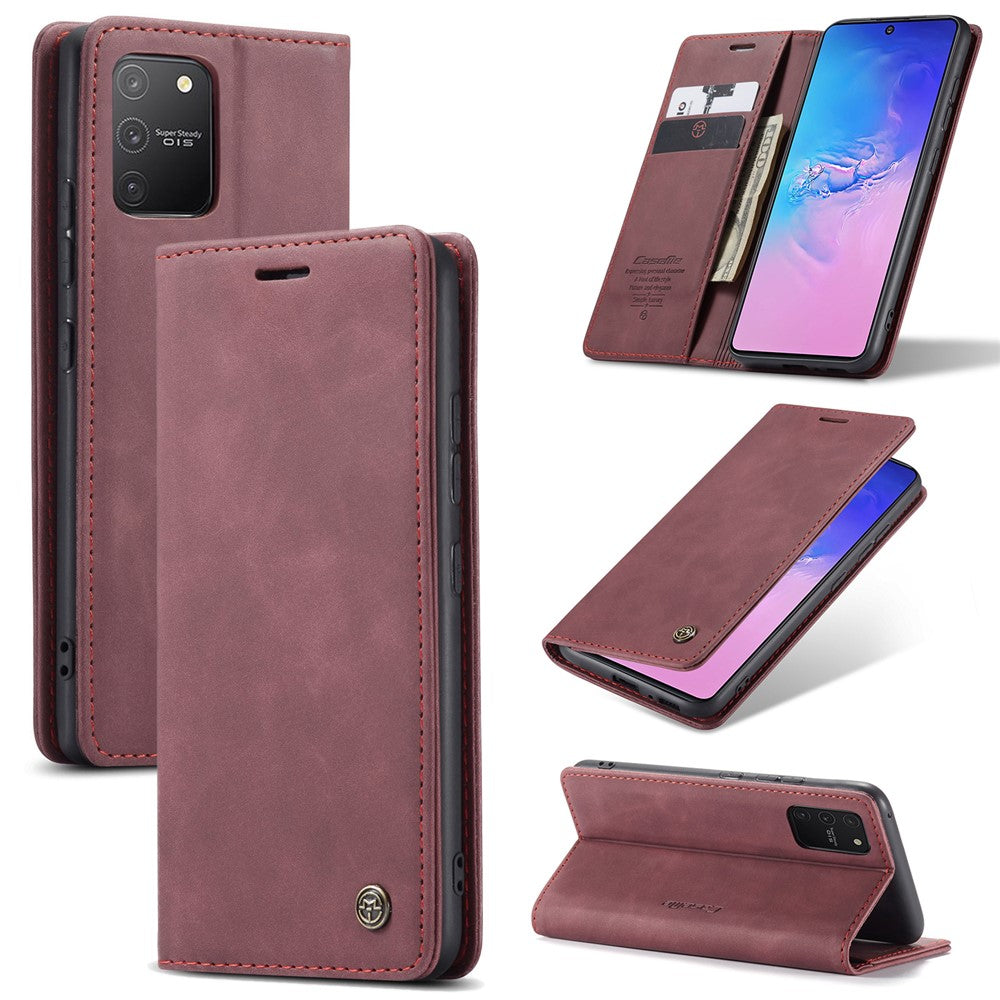 CASEME 013 Series Flip Wallet Leather Mobile Case for Samsung Galaxy A91/S10 Lite