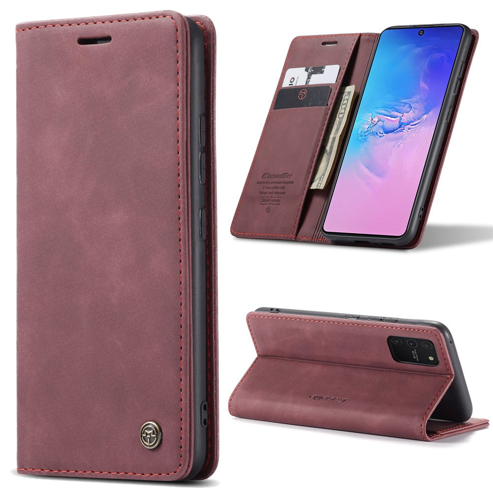 CASEME 013 Series Flip Wallet Leather Mobile Case for Samsung Galaxy A91/S10 Lite