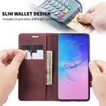 CASEME 013 Series Flip Wallet Leather Mobile Case for Samsung Galaxy A91/S10 Lite