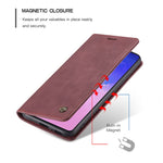 CASEME 013 Series Flip Wallet Leather Mobile Case for Samsung Galaxy A91/S10 Lite
