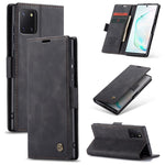 CASEME 013-serien autoabsorberende læder flip cover til Samsung Galaxy A81/Note 10 Lite