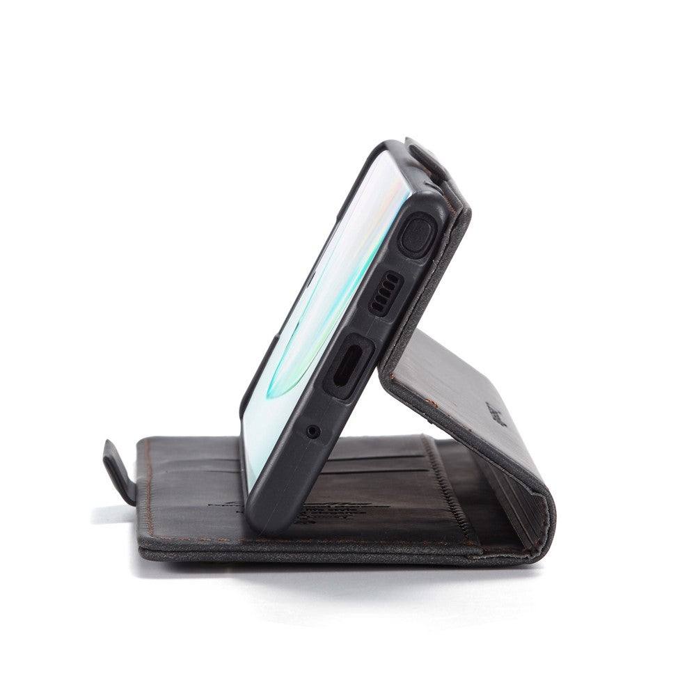 CASEME 013-serien autoabsorberende læder flip cover til Samsung Galaxy A81/Note 10 Lite