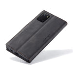CASEME 013-serien autoabsorberende læder flip cover til Samsung Galaxy A81/Note 10 Lite