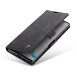 CASEME 013-serien autoabsorberende læder flip cover til Samsung Galaxy A81/Note 10 Lite