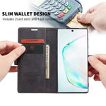 CASEME 013-serien autoabsorberende læder flip cover til Samsung Galaxy A81/Note 10 Lite