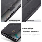 CASEME 013-serien autoabsorberende læder flip cover til Samsung Galaxy A81/Note 10 Lite