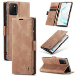 CASEME 013-serien autoabsorberende læder flip cover til Samsung Galaxy A81/Note 10 Lite