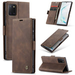 CASEME 013-serien autoabsorberende læder flip cover til Samsung Galaxy A81/Note 10 Lite
