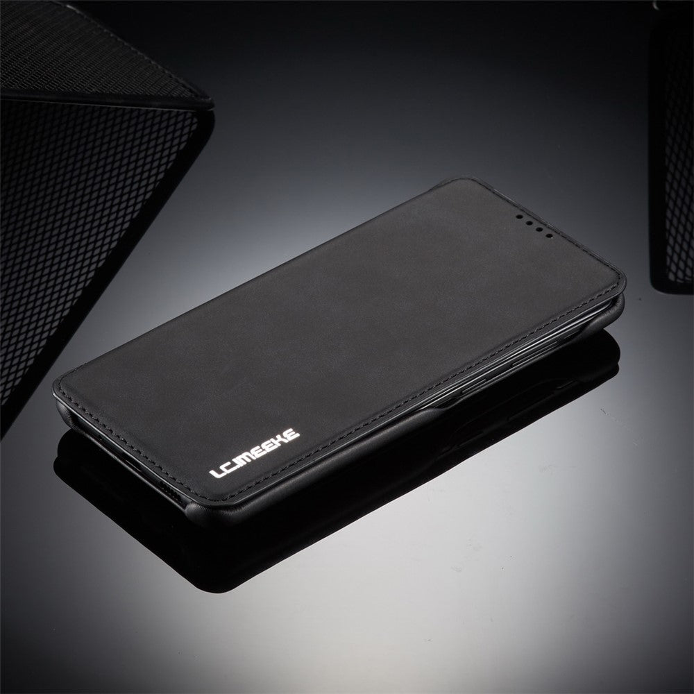 LC.IMEEKE Retro Style Leather Case with Card Holder for Samsung Galaxy A71