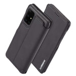 LC.IMEEKE Retro Style Leather Case with Card Holder for Samsung Galaxy A71