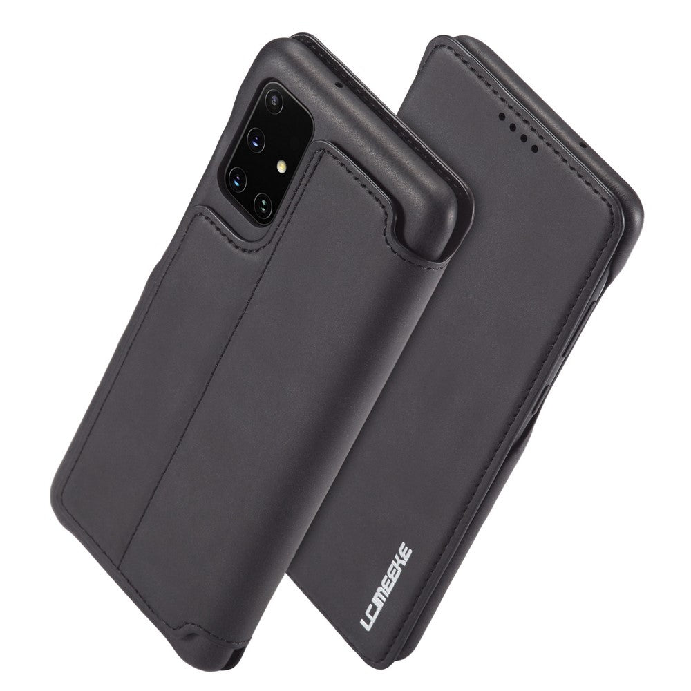 LC.IMEEKE Retro Style Leather Case with Card Holder for Samsung Galaxy A71