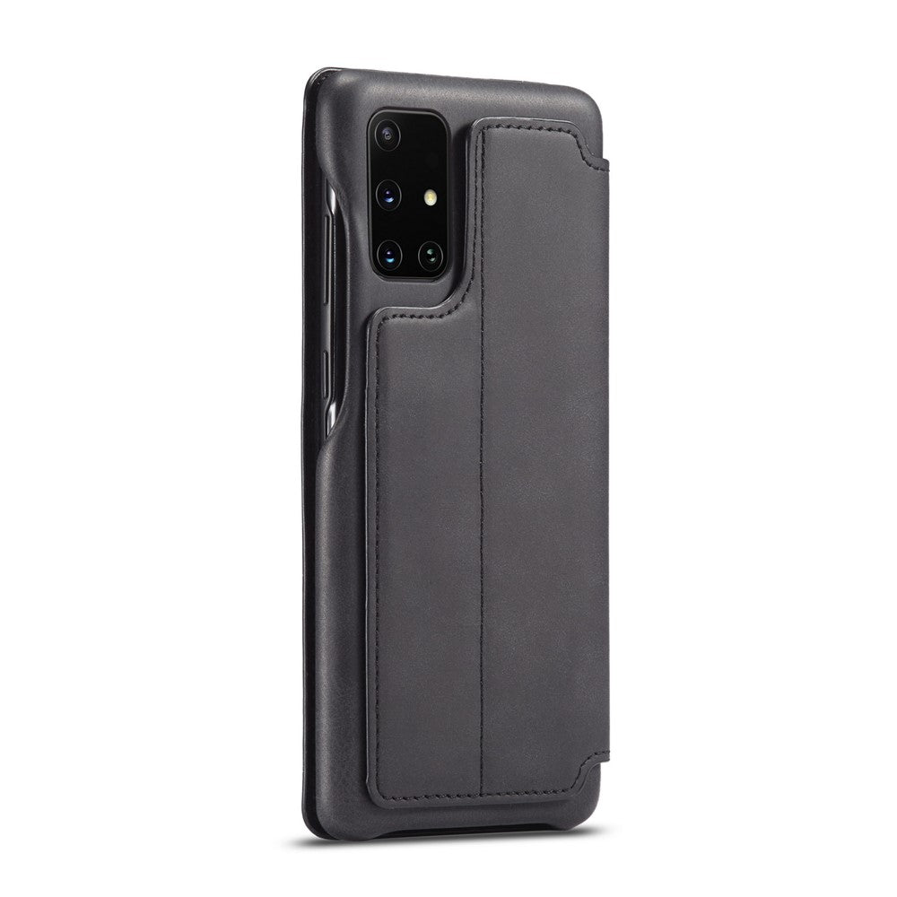 LC.IMEEKE Retro Style Leather Case with Card Holder for Samsung Galaxy A71