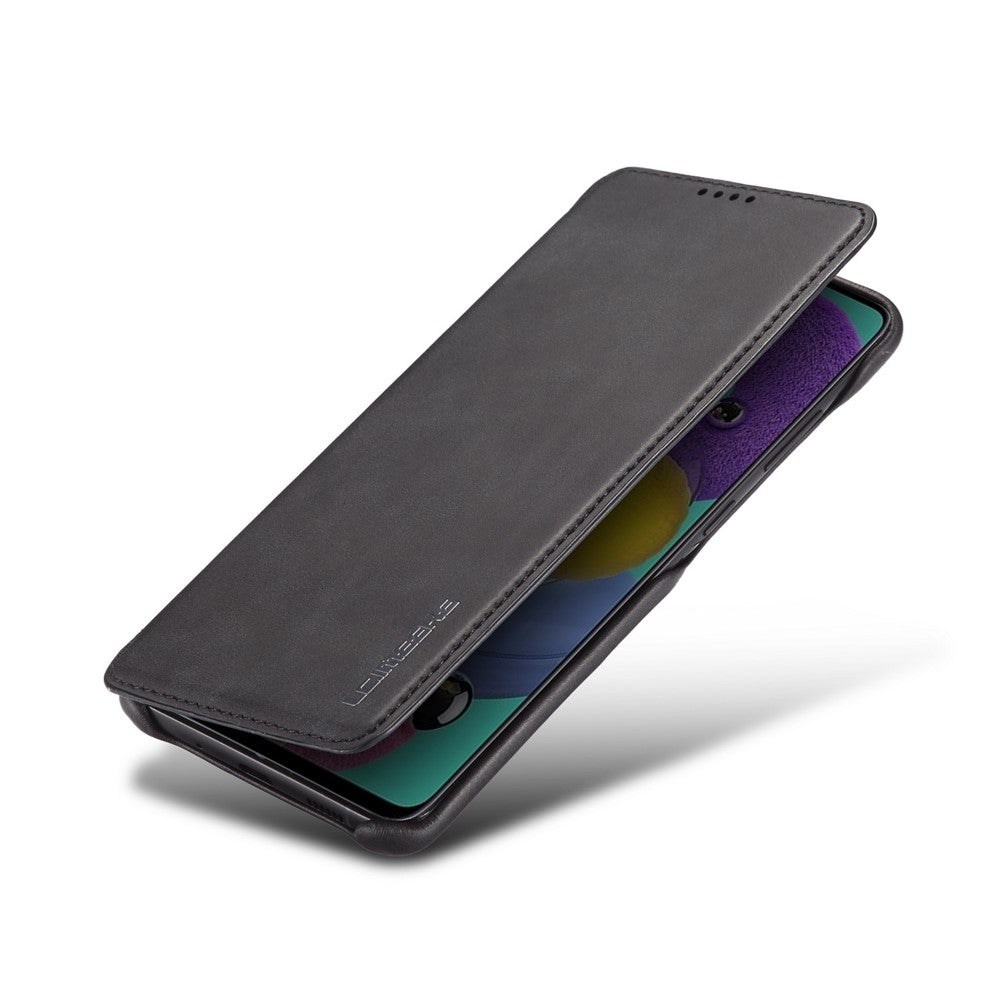 LC.IMEEKE Retro Style Leather Case with Card Holder for Samsung Galaxy A71