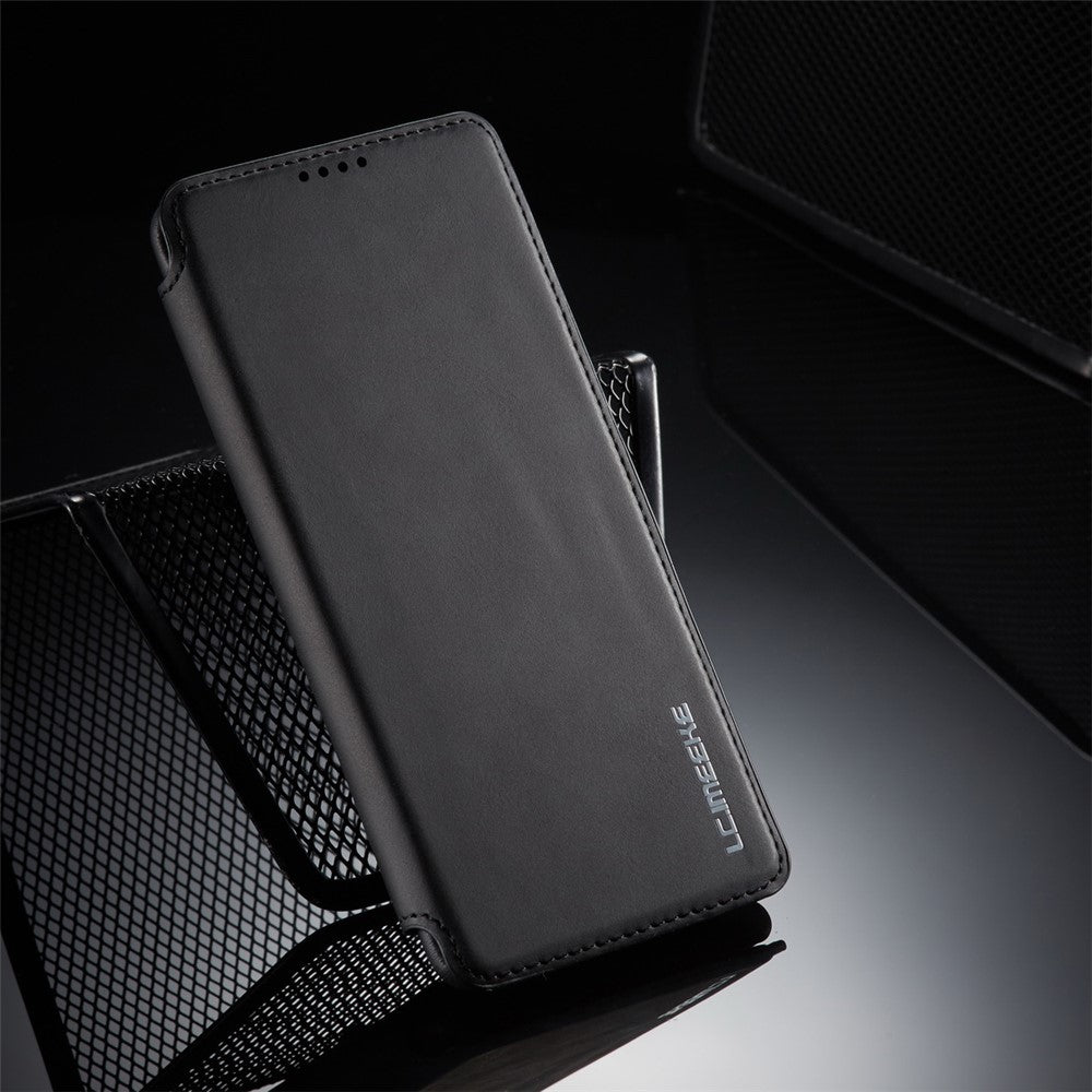 LC.IMEEKE Retro Style Leather Case with Card Holder for Samsung Galaxy A71