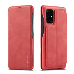 LC.IMEEKE Retro Style Leather Case with Card Holder for Samsung Galaxy A71