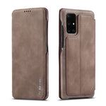 LC.IMEEKE Retro Style Leather Case with Card Holder for Samsung Galaxy A71