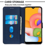KT Leather Coated Series-4 Wallet Leather Stand Case for Samsung Galaxy A01