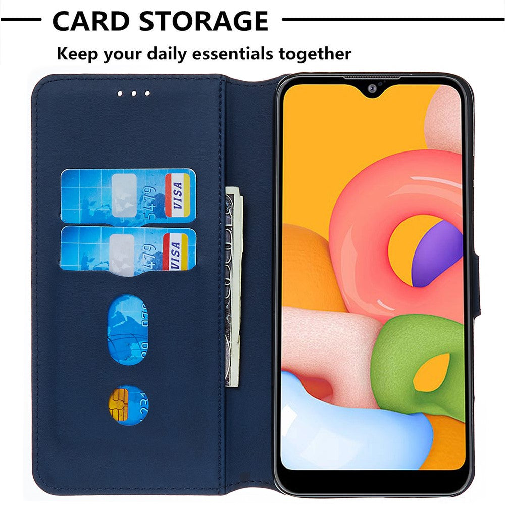 KT Leather Coated Series-4 Wallet Leather Stand Case for Samsung Galaxy A01