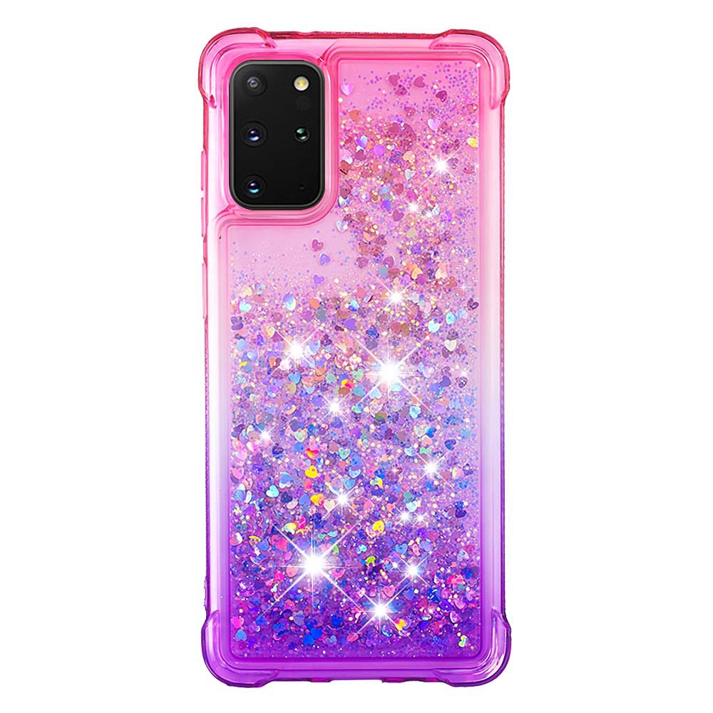 Gradient Glitter Powder Quicksand TPU Phone Shell for Samsung Galaxy S20 Plus