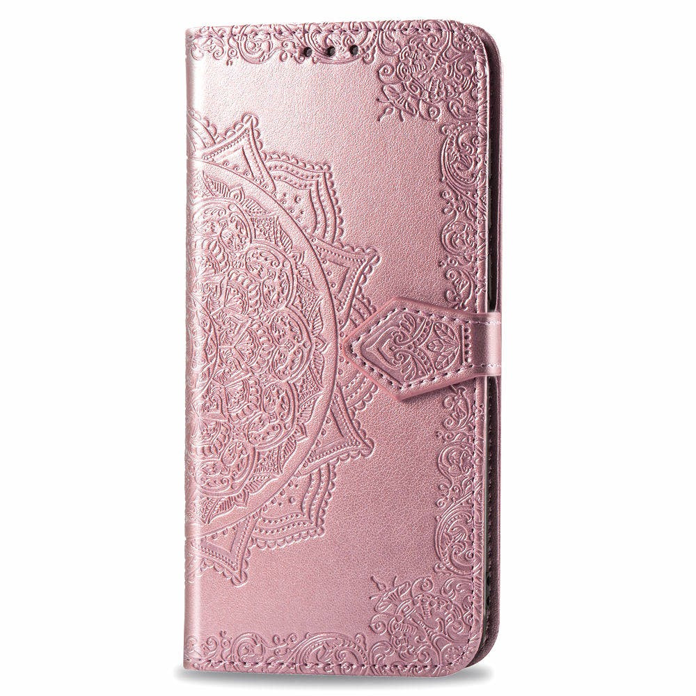 Embossed Mandala Flower Wallet Leather Stand Phone Protection Cover for Samsung Galaxy A91/S10 Lite