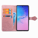 Embossed Mandala Flower Wallet Leather Stand Phone Protection Cover for Samsung Galaxy A91/S10 Lite