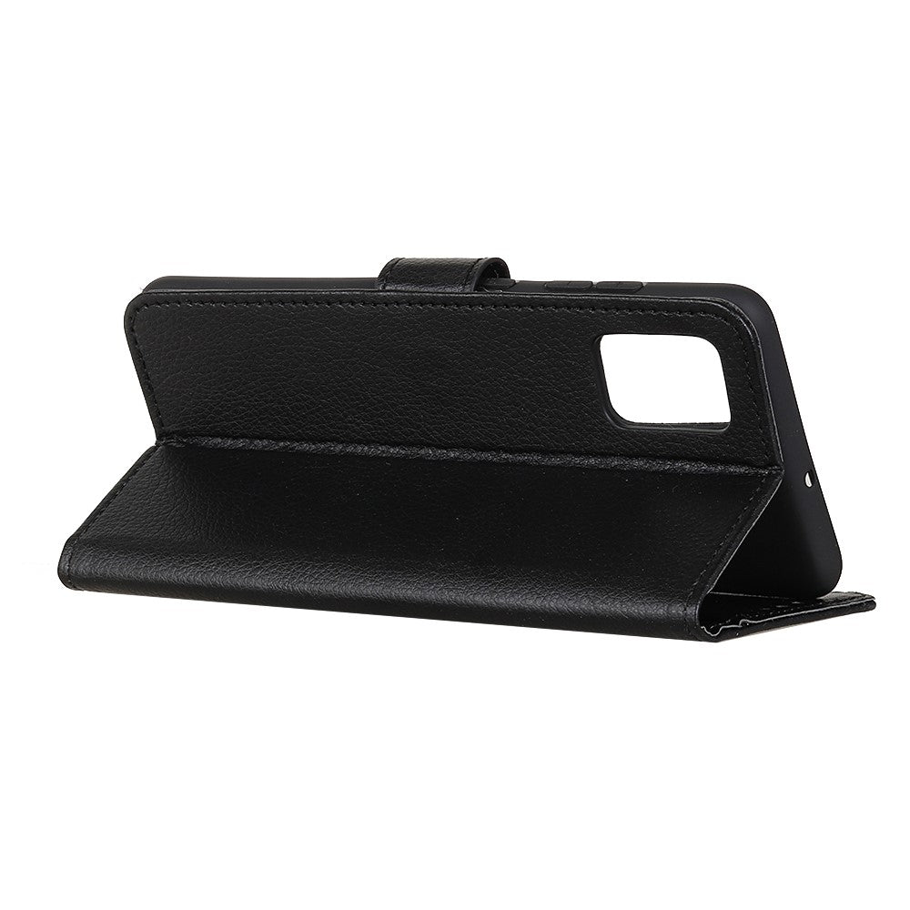 Litchi Skindtekstur Pung i Læder med Stand Mobilcover til Samsung Galaxy A41