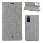VILI DMX Korstexturerat Korthållare Läderfodral till Samsung Galaxy S20 Plus