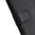 Litchi Skin Texture Wallet Leather Stand Phone Shell for Samsung Galaxy A41
