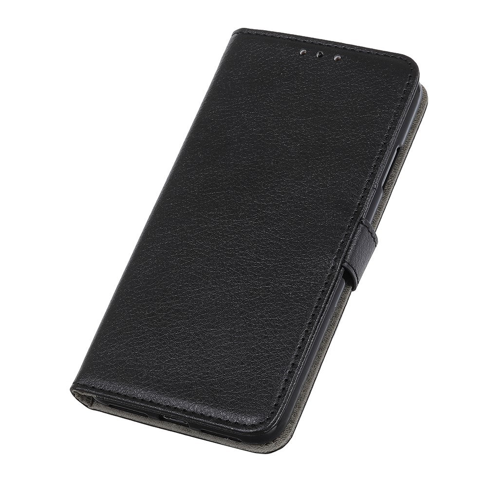 Litchi Skin Texture Wallet Leather Stand Phone Shell for Samsung Galaxy A41