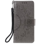 Imprint Flower Leather Wallet Phone Cover for Samsung Galaxy A41
