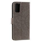 Imprint Flower Leather Wallet Phone Cover for Samsung Galaxy A41