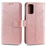 Imprint Flower Leather Wallet Phone Cover for Samsung Galaxy A41