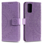 Imprint Flower Leather Wallet Phone Cover for Samsung Galaxy A41