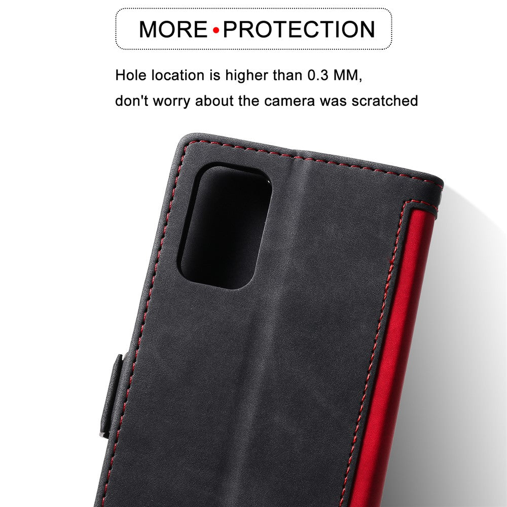 Vintage Splicing Leather Phone Shell with Wallet Stand for Samsung Galaxy S20 4G/S20 5G
