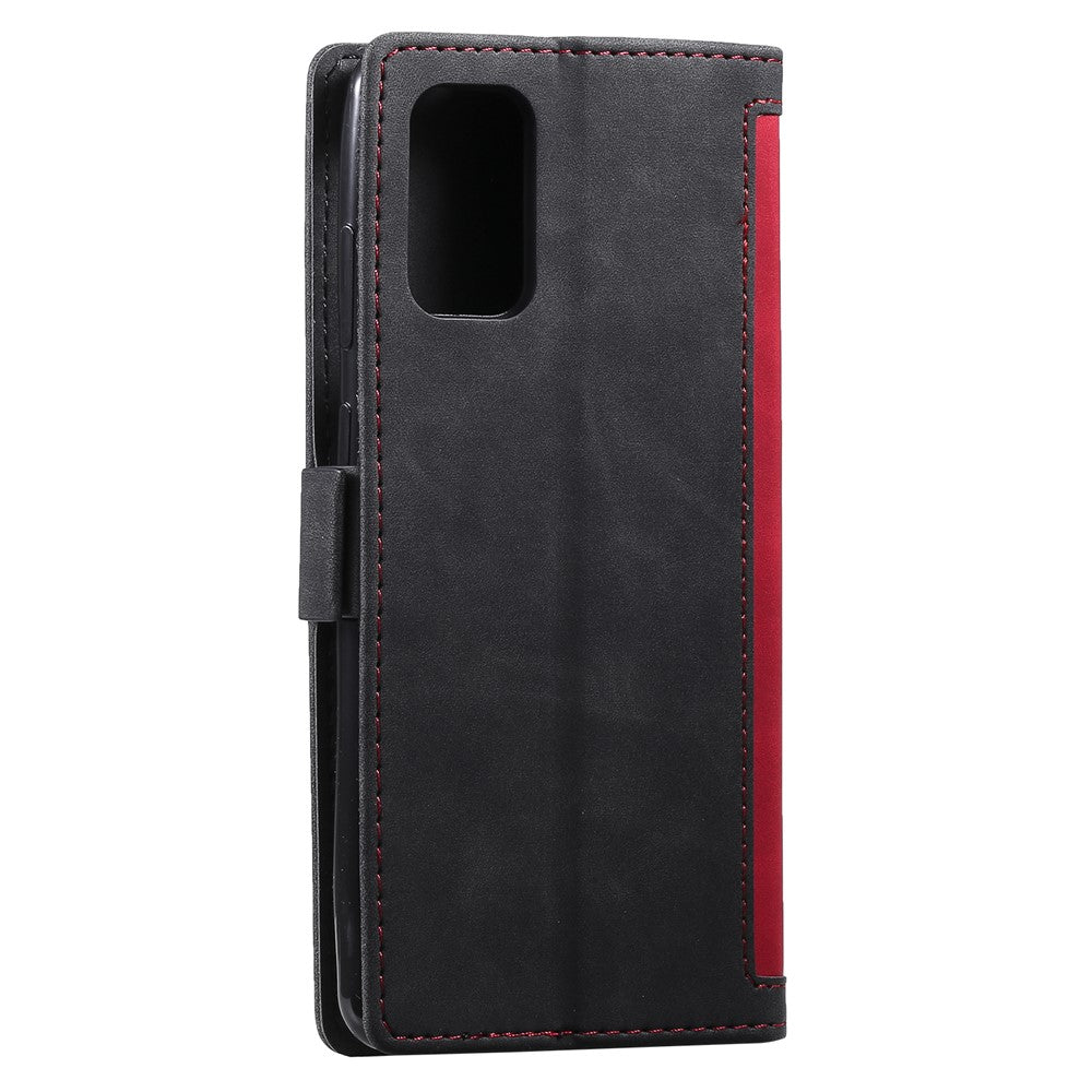 Vintage Splicing Leather Phone Shell with Wallet Stand for Samsung Galaxy S20 4G/S20 5G