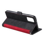 Vintage Splicing Leather Phone Shell with Wallet Stand for Samsung Galaxy S20 4G/S20 5G
